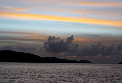 Sunset off St. John
