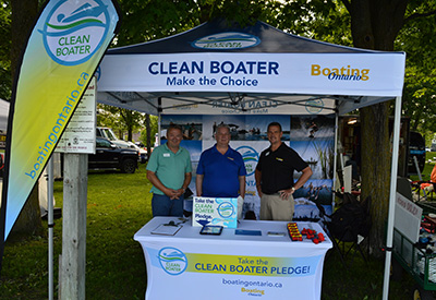 Clean Boater booth at the Orillia Boat and Cottage Show