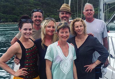 Tessa Virtue, Danny Michel, Ed Robertson (and friends) aboard the Nanuk in 2016