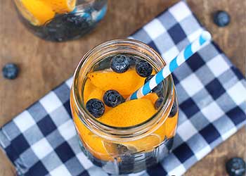 Blueberry and Orange Water