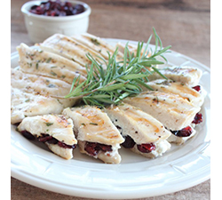 Cranberry Goat Cheese Stuffed Chicken