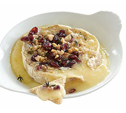 Warm Brie with Cranberries and Walnuts
