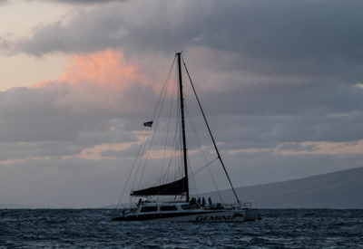 Sailboat Under Cloudy Sky