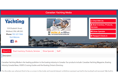 Canadian Yachting TIBSV Booth